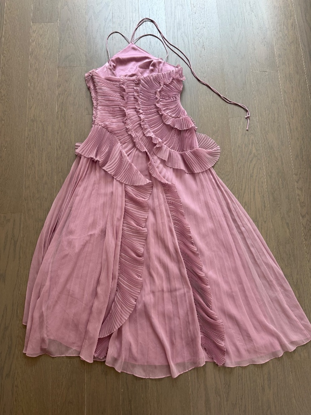 Amur Lorelie Lavender Ruffle Gown Dress Water Hyacinth Purple - Size 10 - Picture 3 of 13